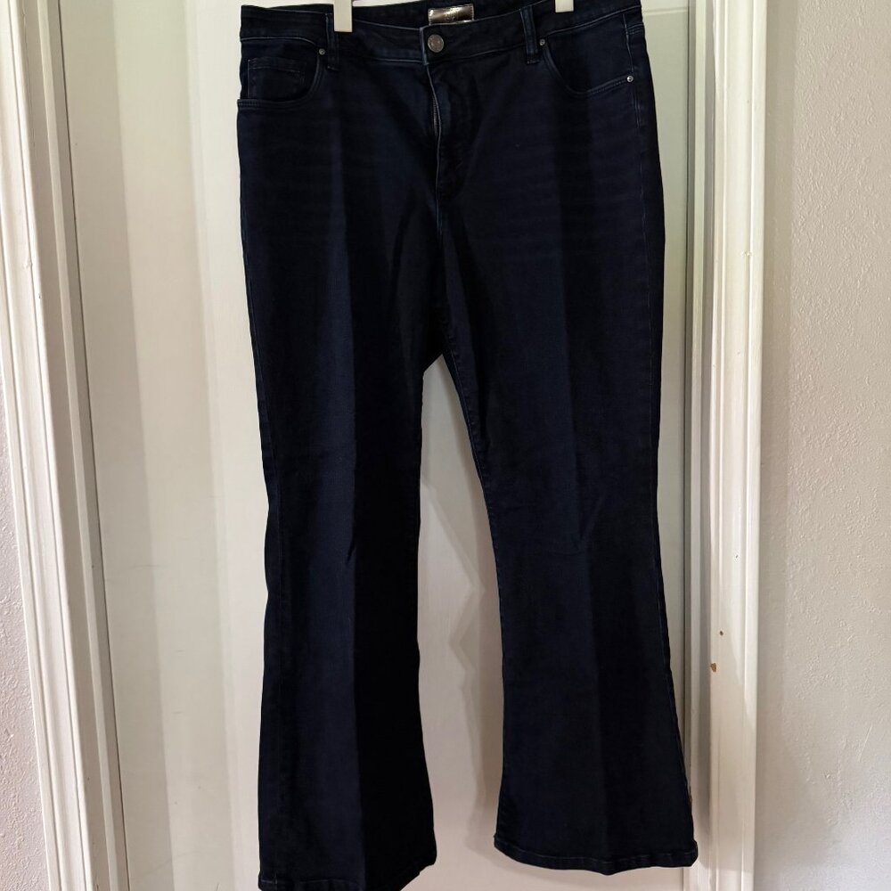 Kut from the Kloth Fab Ab High Rise Flare Jeans | 14W | Dark Wash | Like New
